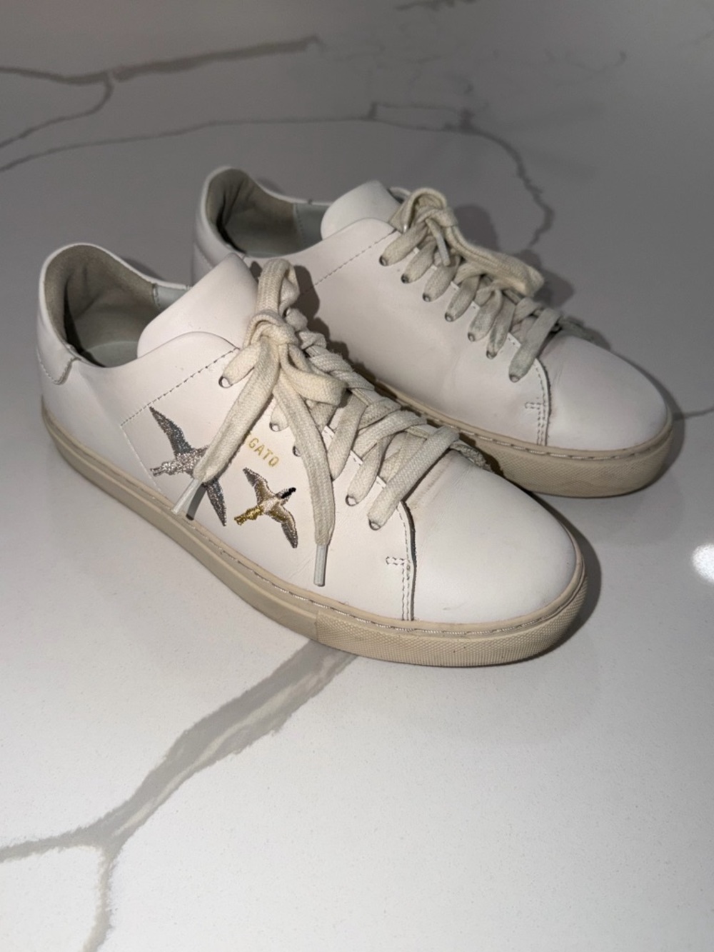 Alex Arigato embroidered leather sneakers